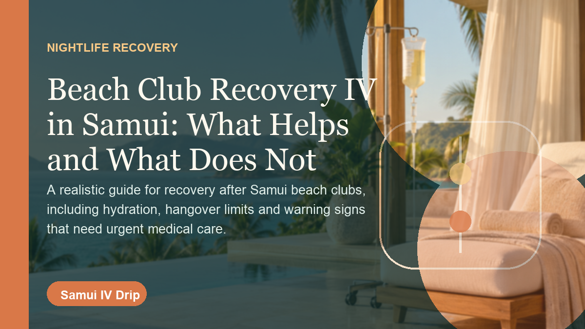 Beach club recovery IV drip guide in Koh Samui